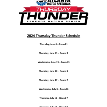 2024 Thursday Thunder Schedule